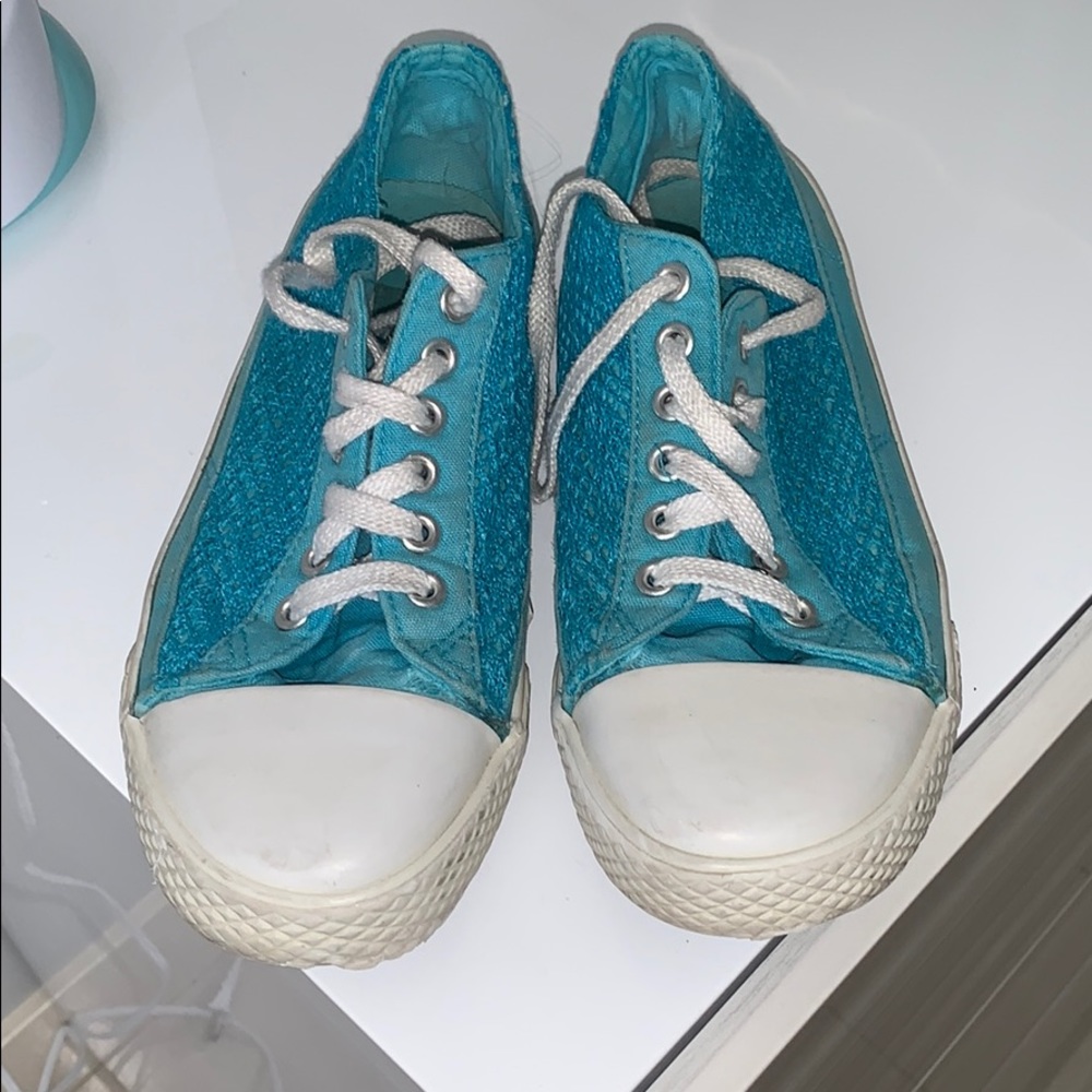 Worn sneakers